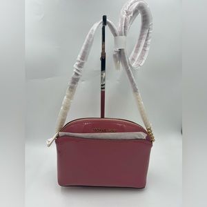 Michael Kors Medium Emmy Dome Crossbody Bag Tulip Patent Leather